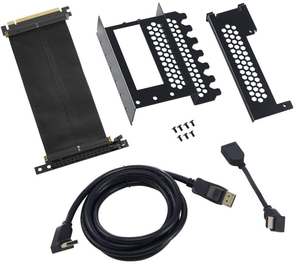 CableMod PCIe x16 Vertical GPU Mount Universal Bracket and Cable, 1x DisplayPort, 1x HDMI Cable