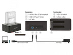 Delock 62661 External Docking Station, for 2.5"/3.5" HDD/SSD, USB 3.0, Clone Function, Black