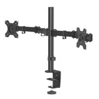 HAMA Adjustable Desk Mount for 2 Monitors, 13" - 32", 8 kg, Swivel/Tilt, Black