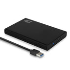 ACT AC1215 Hard Drive Enclosure, 2.5", USB 3.0, Black