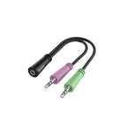 Hama Adapter Cable, 3.5 mm jack female - 2 x 3.5 mm jack male, 10cm
