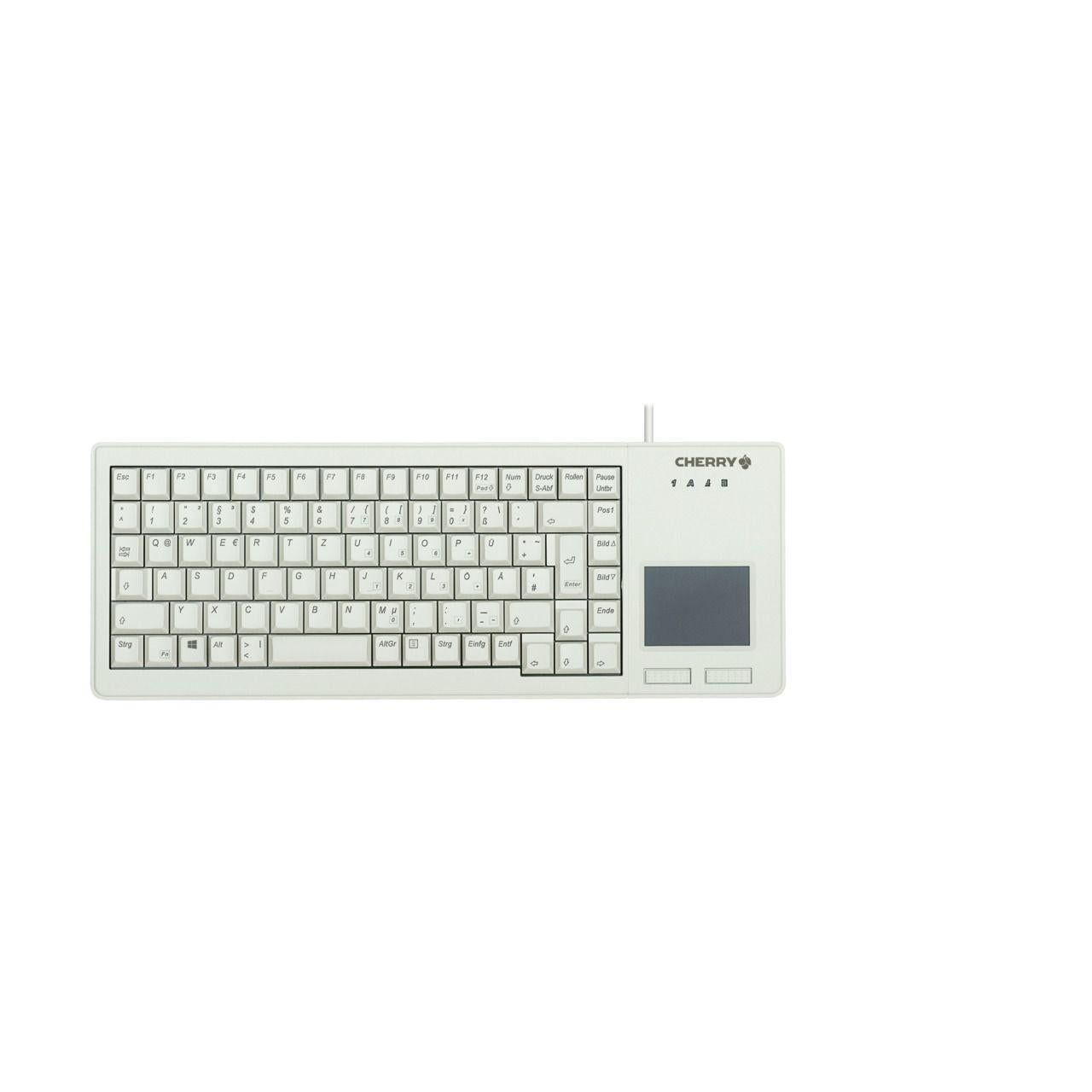 Жична индустриална клавиатура CHERRY G84-5500 XS с тъч пад, бяла