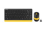 A4TECH Fstyler FG1110 Wireless Keyboard and Mouse Set, Black/Yellow