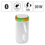Bluetooth Mobile Speaker HAMA Shine 2.0, 30W, LED, Water Resistant, White, 188229