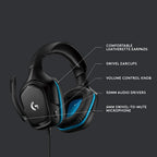 Gaming Headset Logitech G432, Microphone, Black