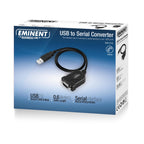 Ewent USB to RS232 9-pin Male Converter, Black