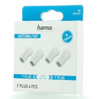 HAMA Adapter, F-connector male, Metal, 4 pieces