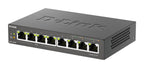 D-Link DGS-1008P Switch, 4x PoE + 4x Standard, 10/100/1000, Gigabit,