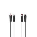 HAMA Audio Extension Cable 2 x RCA Male - 2 x RCA Female, 1.5 m, Black