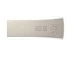 Samsung BAR Plus USB Flash Drive, 256GB, USB-A, Silver