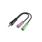 Audio splitter HAMA, 3.5mm jack male - 2 x 3.5mm jack female, 10cm