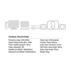 Speaker system EWENT Eminent 2.1, 3.5 mm, USB, 11W