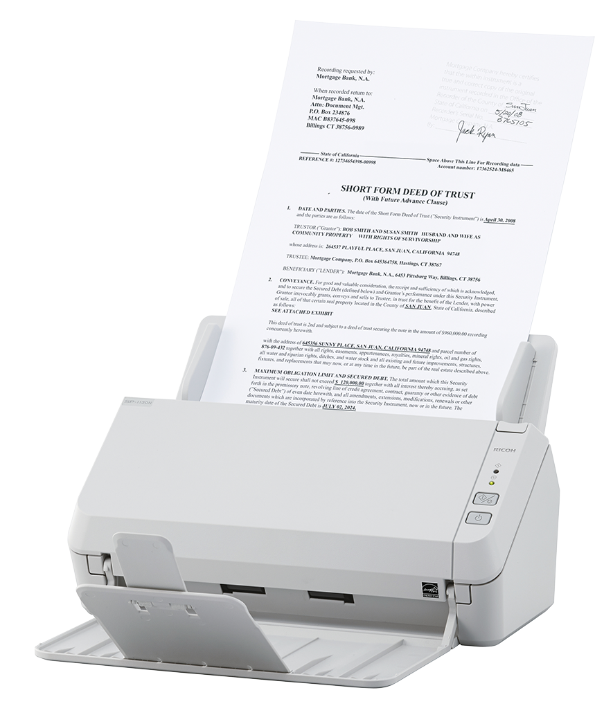 Скенер Ricoh SP-1130N, A4, ADF USB 3.2 LED, 30ppm