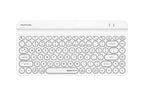 Wireless Keyboard A4tech Fstyler FBK30, Bluetooth, 2.4G, Phone Stand, Cyrillic, White