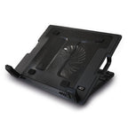 Laptop cooler ACT, Up to 17", With one fan, 2 x USB hub, Black