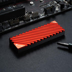 Jonsbo M.2 SSD passive cooler, finned, Red