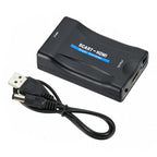 Estillo ASK-ST001 Video Converter, Scart Female - HDMI Female, Black