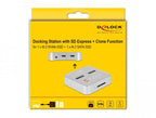 Docking station Delock 1 x M.2 NVMe SSD, 1 x M.2 SATA SSD, SD Express Card Reader, Cloning