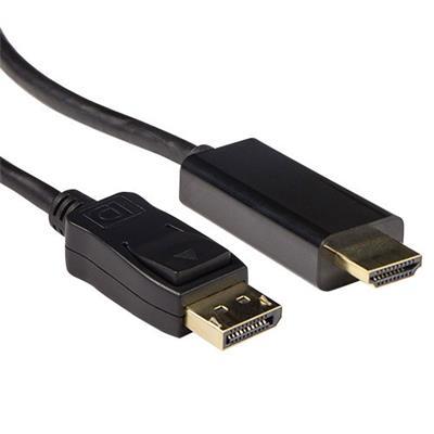 Cable ACT AK3992, DisplayPort Male - HDMI-A Male, 5m, Black, Bulk