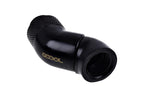 Alphacool Eiszapfen Angled Adapter, 2 x 45°, G1/4 Male to G1/4 Female Thread, Matte Black