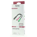 Audio splitter HAMA, 3.5mm jack male - 2 x 3.5mm jack female, 10cm