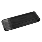 USB Flash Drive KINGSTON DataTraveler 70, 64GB, USB-C 3.2 Gen 1, Black