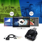 KVM Switch ATEN CS52DP, Two-Port USB-C DisplayPort
