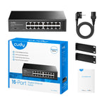 Cudy GS1016 Switch, 16-port, 10/100/1000, Auto-MDI/MDIX