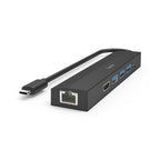 USB-C Hub HAMA, multiport, 6 ports, 3 x USB-A, USB-C, HDMI, LAN/Ethernet