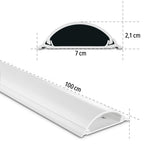 PVC cable concealer channel-100x7x2.1 cm, 220894