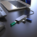 j5create JTS223 Laptop Stand, 4-Port USB-C Hub, Aluminum
