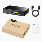 Cudy GS1005PTS1 Switch, 5 Port, 10/100/1000, PoE+ Switch 120W, 1 SFP Slot