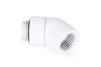 Alphacool Eiszapfen 45° Angled Adapter, G1/4 Male to G1/4 Female, White