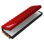 Jonsbo M.2 SSD passive cooler, finned, Red