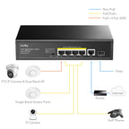 Cudy GS1005PTS1 Switch, 5 Port, 10/100/1000, PoE+ Switch 120W, 1 SFP Slot