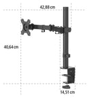 HAMA Adjustable Desk Monitor Mount, 13" - 32", 10 kg, Swivel/Tilt, Black