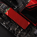 Jonsbo M.2 SSD passive cooler, finned, Red