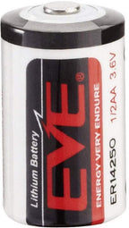 Lithium Thionyl Chloride Battery EVE 3.6 V 1/2AA ER14250 /STD/with button top/ EVE BATTERY