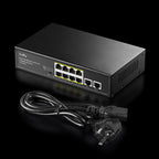 Cudy FS1010PG Switch, 8-port, 10/100, PoE+ Switch 120W, 2 x 10/100/1000 Uplink ports