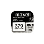 Button cell battery silver MAXELL SR521 SW /AG0/379/ 1.55V