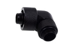 Alphacool Eiszapfen Fitting, Extension, 90°, 16/10mm, G1/4, Matte Black