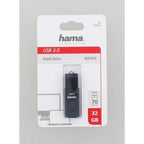 HAMA Rotate USB Flash Drive, 32GB, USB 3.0 70 MB/s, Petrol Blue