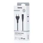 HAMA Euro Plug Power Cable, 2-Pin (IEC C7) Female, 2.5 m, Black