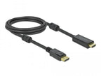 Delock DisplayPort male to HDMI male Cable, 2 m., 4K 60Hz, Black