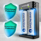 Li-Ion Battery Charger 3.7V CR18650, CR123, 14500 2-Slot USB Micro LC-200 EverActive