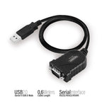 Ewent USB to RS232 9-pin Male Converter, Black