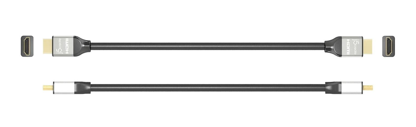 Кабел j5create JDC52, HDMI мъжко - HDMI мъжко, Ethernet, 4K, 2 m