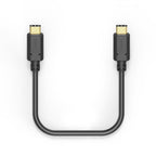 HAMA USB-C male to USB-C male cable, 1.5m, 480Mb/s, gold-plated connectors, black