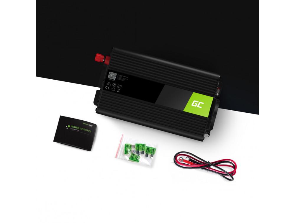 Инвертор GREEN CELL 24V/500W  чиста синусоида