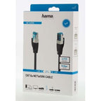 Network patch cable HAMA S/FTP, CAT 6a, RJ-45 - RJ-45, 10Gbit/s, 3.0 m, Black